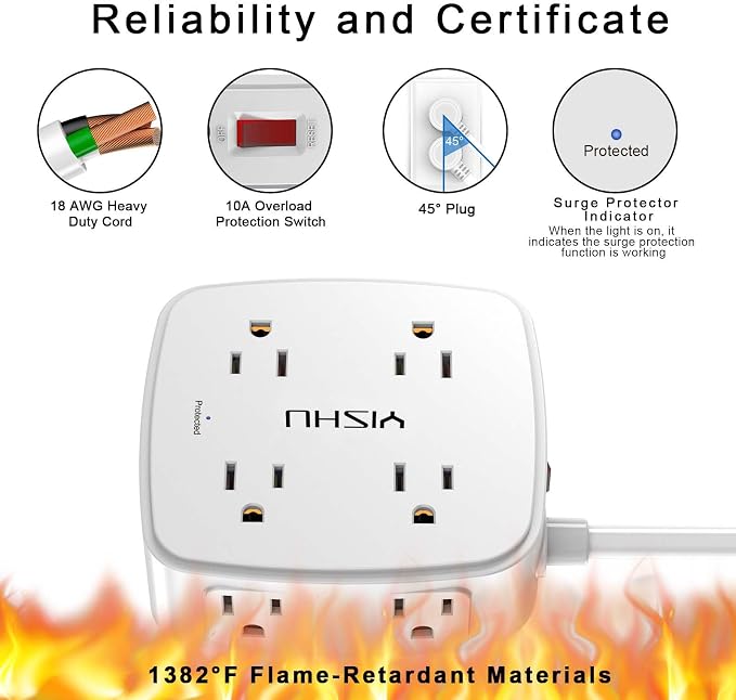 15 Ft Surge Protector Power Strip - Image 6