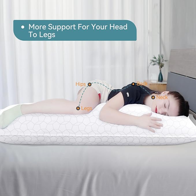 Oubonun 21x54 Full Body Pillow for Adults, Big Long Bed Pillow for Sleeping - Image 2