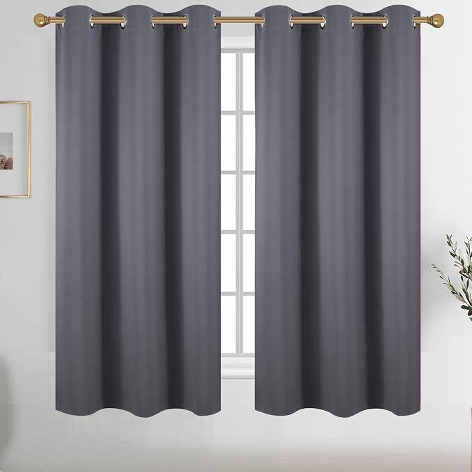 Diraysid Dark Grey Grommet Blackout Curtains by Diraysid%2C+refresh+your+life