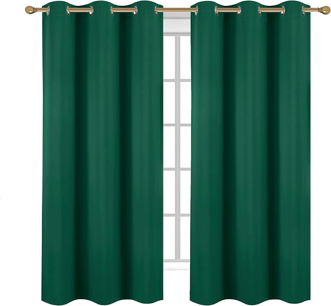 Diraysid Green Grommet Blackout Curtains - Image 2