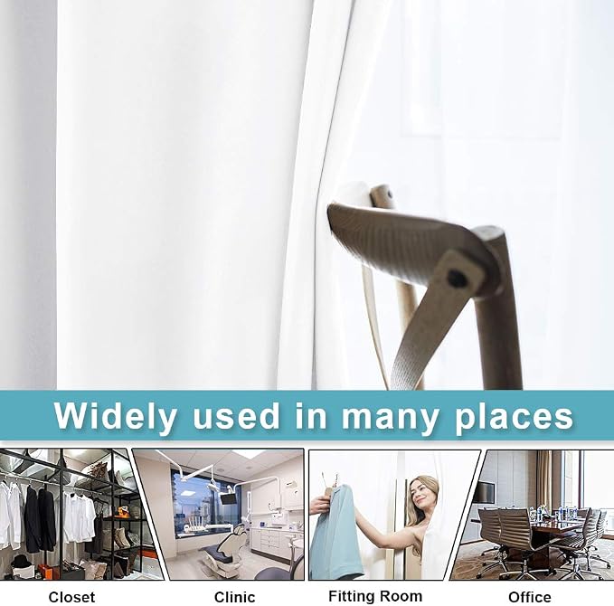 RYB HOME White Room Seperating Divider Curtain - Image 3