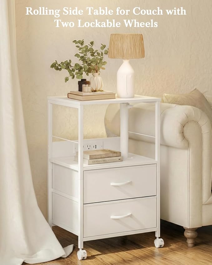 Faesun Swivel Lift Top Nightstand - Image 8