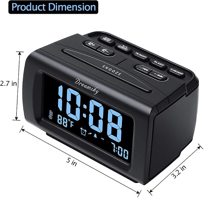 DreamSky Alarm Clock Radio for Bedrooms - Image 6