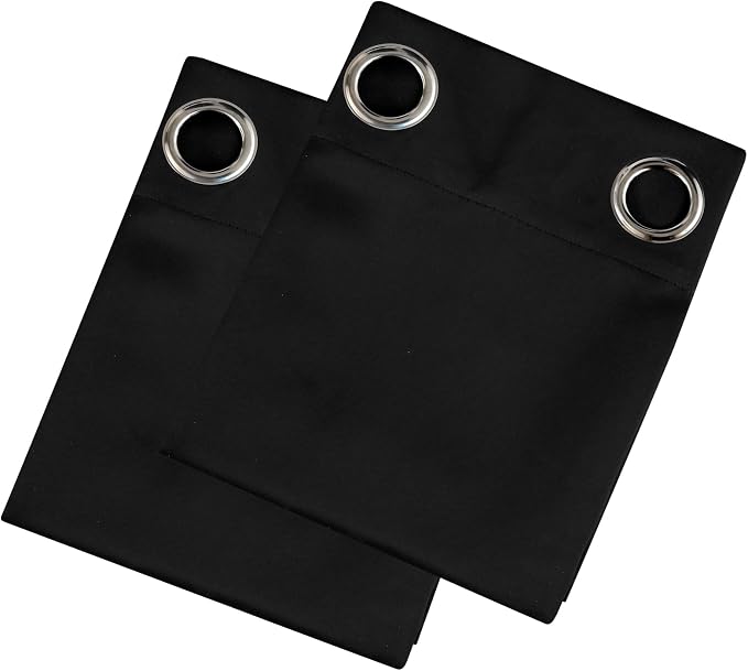 Blackout Curtains 52 x 120 Inch Long Black Curtains Set of 2 Panels Room - Image 9