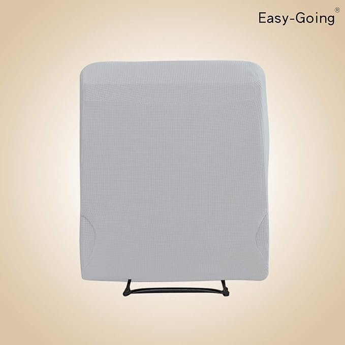 Easy-Going Recliner Stretch Sofa Slipcover Sofa Cover 4-Pieces Furniture Protector Couch Soft with Elastic Bottom Polyester Spandex Jacquard Fabric(Recliner,Silver Gray,Large)