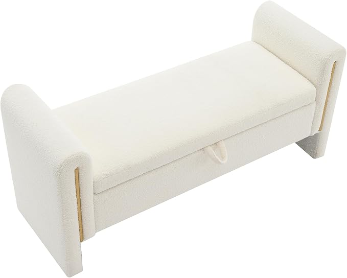 Modern Teddy Fabric Bed End Bench - Image 3