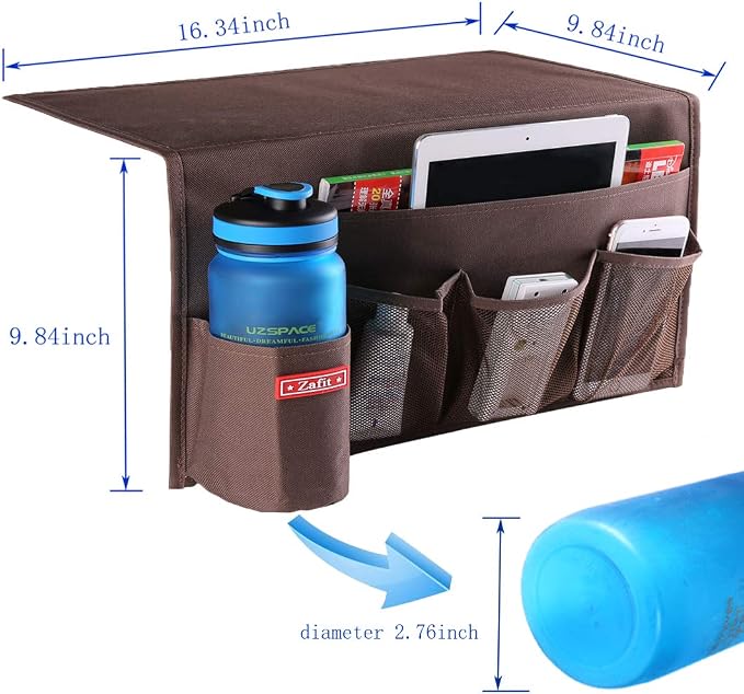 Zafit 5 Pockets Bedside Caddy, Bedside Storage Organizer - Image 2