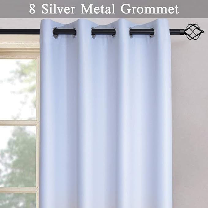 SimpleHome Ombre Gradient Black White to Gray Curtains - Image 4