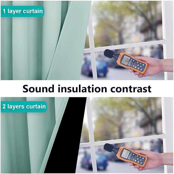 NICETOWN Full Shading Curtains 96 inches Long 2 Panels Set - Image 4