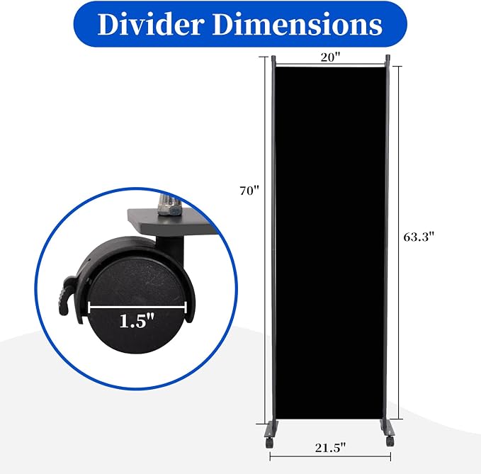 Room Divider 6FT 1 Panel Folding Privacy Screen - Image 4