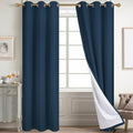Diraysid 100% Blackout Curtains Navy Blue Linen Curtains by Diraysid%2C+refresh+your+life