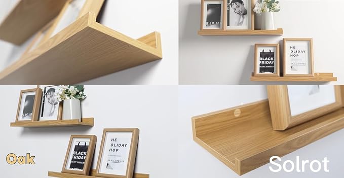 Oak Floating Shelves for Wall Decor, 40 in Shelf - Image 4