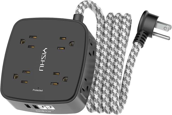 Surge Protector Power Strip by YISHU