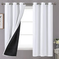 YoungsTex Pure White 100% Blackout Curtains 63 Inches Long by YoungsTex