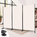 Room Divider 3 Panel Folding Privacy Screen, Round Pad Design Wall Divider | by HOMSCREENER