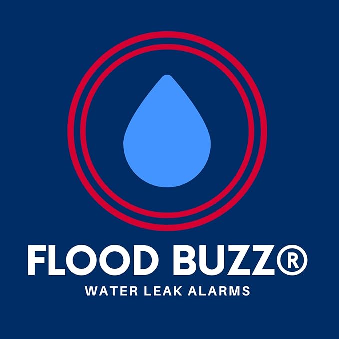 Flood Buzz Small Water Leak Alarm 3-Pack | Ready to Use Right Out of The Box, No Setup Required