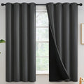 Yakamok Dark Grey Blackout Curtains 63 inches Long by Yakamok