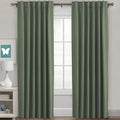 H.VERSAILTEX Back Tab Dark Green Curtains 102 Inch Long by HVERSAILTEX