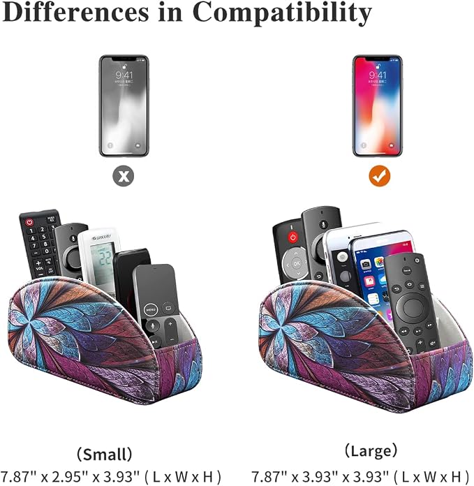 Remote Control Holder, 5 Compartments TV Remote Holder Caddy - Image 4