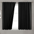BGment Short Black Full Blackout Curtains by BGment
