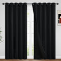 Yakamok Black Blackout Curtains 96 inches Long by Yakamok