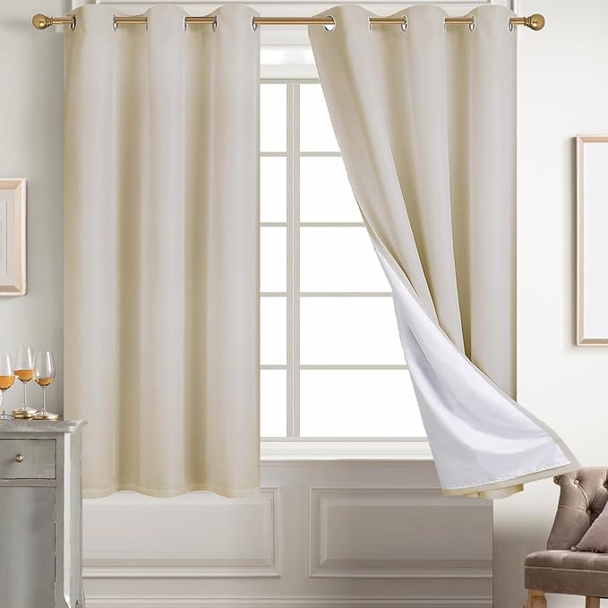Diraysid 100% Blackout Curtains Light Beige Linen Curtains by Diraysid%2C+refresh+your+life