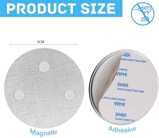 Magnetic Smoke Detector Sticky Pads Magnetic Adhesive Pads 3PCS Magnetic Smoke Alarm Fixing Mount No Drilling Magnet Holder Installation Tool for Smoke Fire Alarms Detector