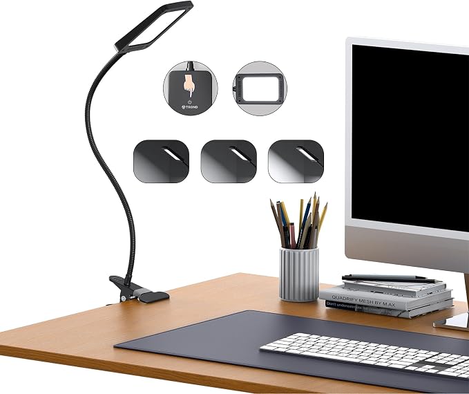 TROND LED Desk Lamp with Clamp, 1000LM Bright 3-Level Dimmable Desk Light | by TRONDOfficial