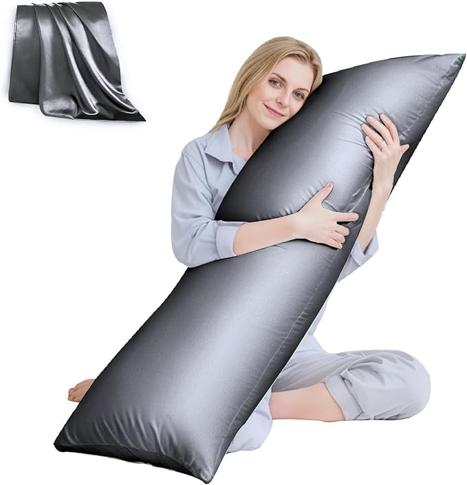 Body Pillow with Satin Pillowcase, Body Pillow by HUXMEYSON