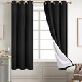 Diraysid 100% Blackout Curtains Black Linen Curtains by Diraysid%2C+refresh+your+life