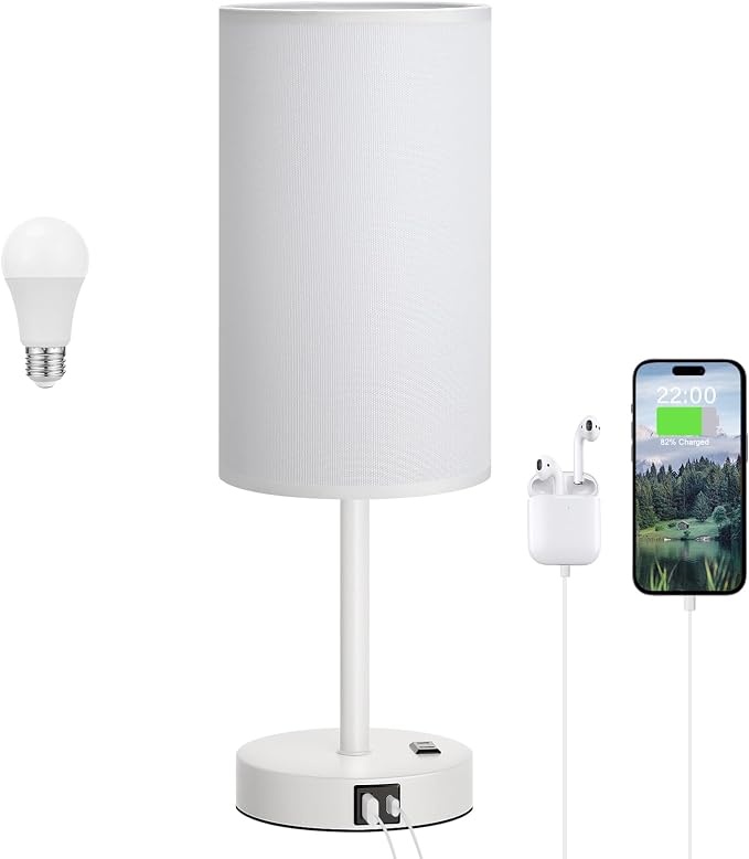 Dicoool 17.4" Bedside Lamp for Bedroom - Image 8