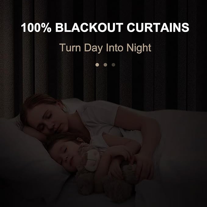 Linen Textured Total Blackout Curtains - Image 2