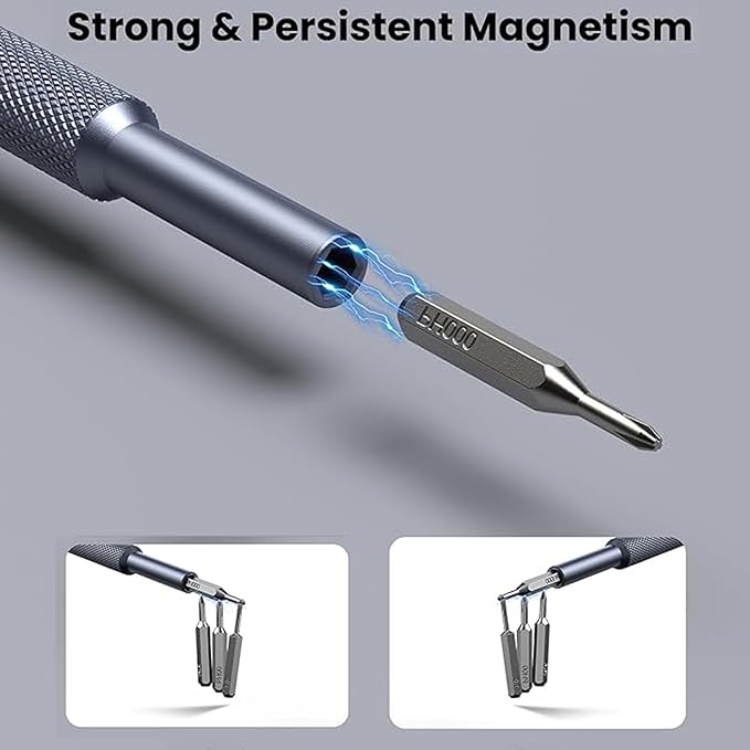 Card Holder 25-IN-1 Precision Small Screwdriver Set, Professional Mini Bit Tool Set for Glasses, Watch, Ring Doorbell, Electronic，Computer，high-strength steel Screw Driver，Magnetic，Gift for Mens