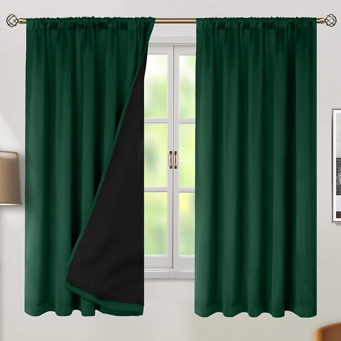 BGment 100% Thermal Insulated Blackout Curtains 63 Inches Long - Image 2