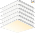 CycevSun 6-Pack 2x2 LED Flat Panel Light Drop Ceiling, 40W, Bright 4400LM, 3CCT 3000K/4000K/5000K Switchable, 0-10V Dimmable, 100-277V, ETL Listed