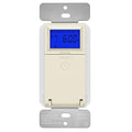 TOPGREENER Digital Astronomic Timer Switch, 7-Day Programmable Sunrise Sunset Timer for Lights, Fans, & Motors, Single-Pole or 3-Way, Neutral Wire Required, UL Listed, TGT01-HN-LA, Light Almond