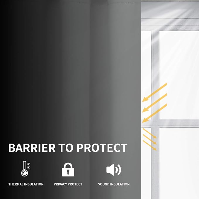 Easy-Going Blackout Curtains for Bedroom, Solid Thermal Insulated Grommet and - Image 2