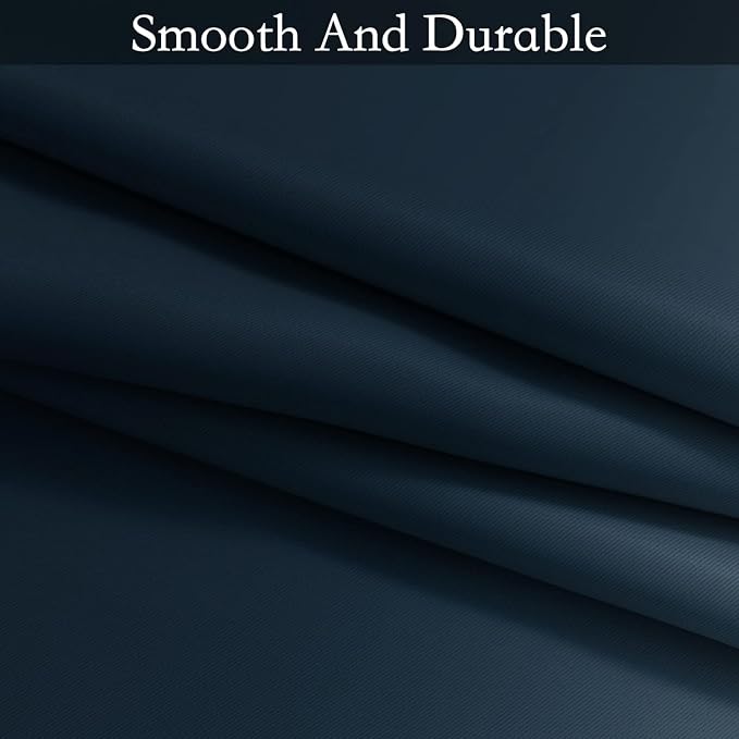 SimpleHome Ombre Navy Blue to Grey White Curtains - Image 6