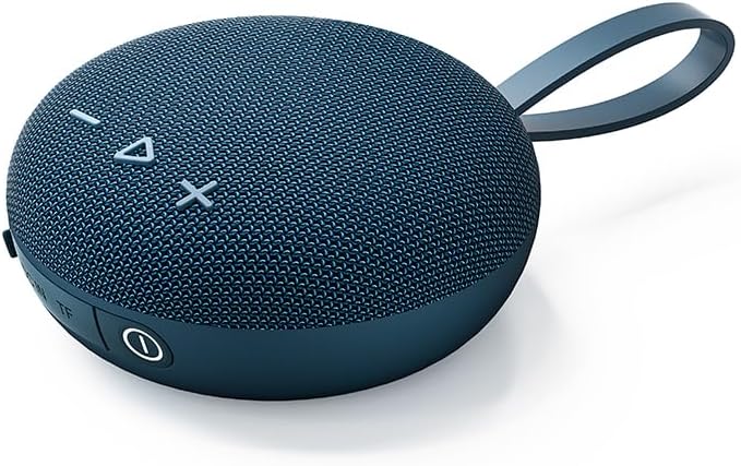 FIVERICH Magnetic Portable Bluetooth Speakers,IPX5 Shower Speaker Bluetooth Waterproof Extra Long Playtime,Support TF Card HiFi Sound Wireless Mini Speaker with BT 5.3 for Home, Beaches,Outdoor-Blue