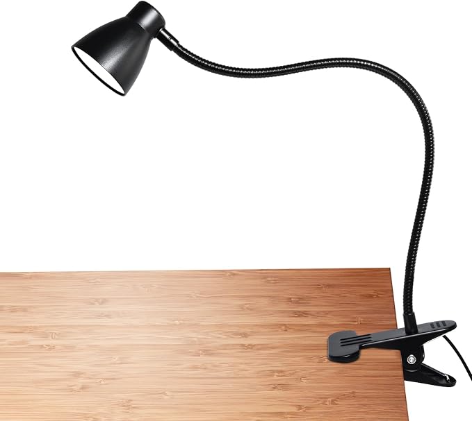 CRI 90+ Eye-Care Clip Light for Reading, 6W Small Clamp Lamp for Desk, Flexible by Unknown