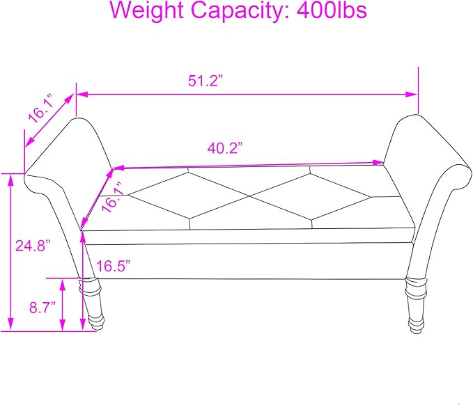 Changjie Furniture Modern Storage Bench Tufted Bed Bench Entryway Bench - Image 2
