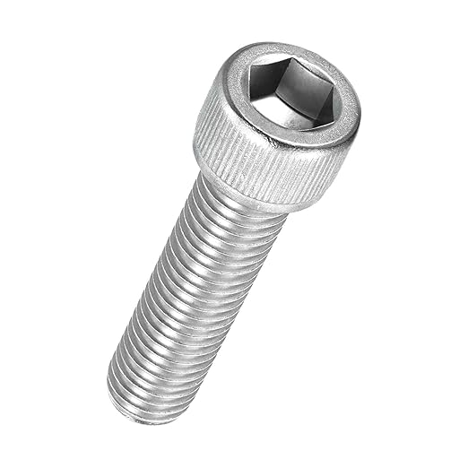 Kozelo 4pcs Socket Head Cap Screws - [M12-1.75 x 45mm] 304 Stainless Steel Allen Socket Drive for Electrical Motor 3D Printing Fan Engine Replacement Use, Silver