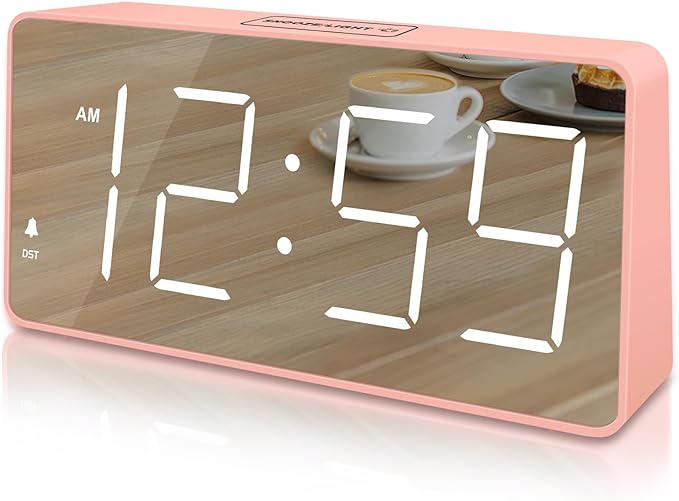 Peakeep Digital Alarm Clock for Bedroom Bedside, Large Display 5 Dimmers | by PEAKEEP