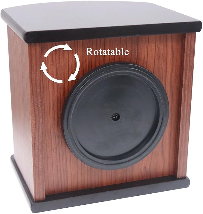 Coideal Remote Control Holder Caddy Wood, Rotating Wooden Pen Pencil Holder - Image 3