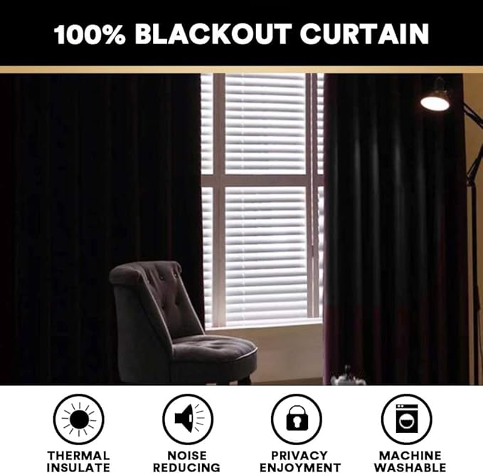 PrinceDeco Linen Blackout Curtains 108 Inch Blackout Curtains 100% Black Out Curtains Linen Look Patio Door Curtains for Sliding Glass Doors Extra Wide Thermal Insulated Drapes,W100 X L108 Inch, Ivory