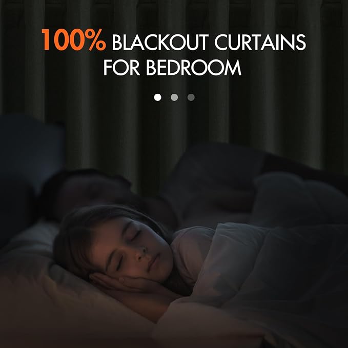 MIULEE 100% Blackout Curtains 120 inches Long, Linen Curtains & Drapes - Image 2