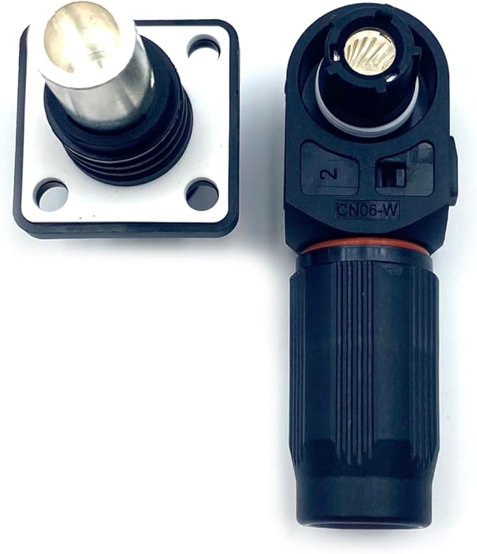 1 Set Battery Energy Storage Connector, 150A High Current Connectors Quick Plug Terminal Black Right Angle Plug and Socket IP67 Waterproof Power Adapter Crimping 35mm² Wiring (1500V)