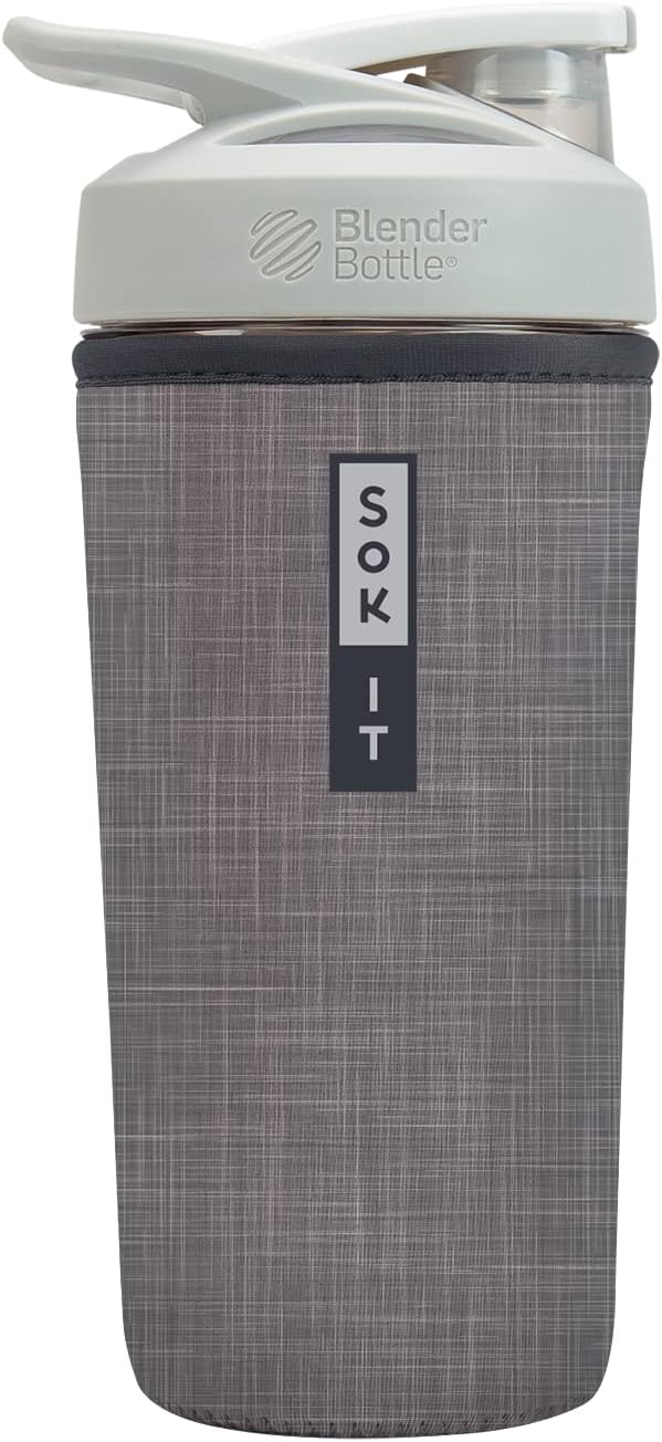 Sok It BotlSok Protein Blender Shaker Bottle Sleeve Insulated Neoprene Cover (Anthracite, Fits 28oz Blender)