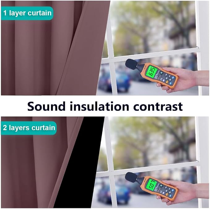 NICETOWN 100% Blackout Short Curtains - Image 4