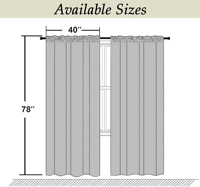 Simplebrand Ava Stone Blue Blackout Curtains - Image 9